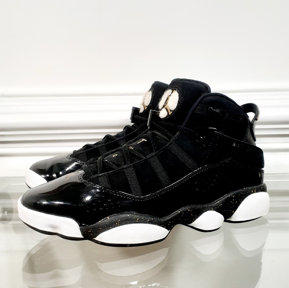 Jordan Other - Nike Air Jordan 6 Rings Black Metalic Gold Basketball Shoes Size 9